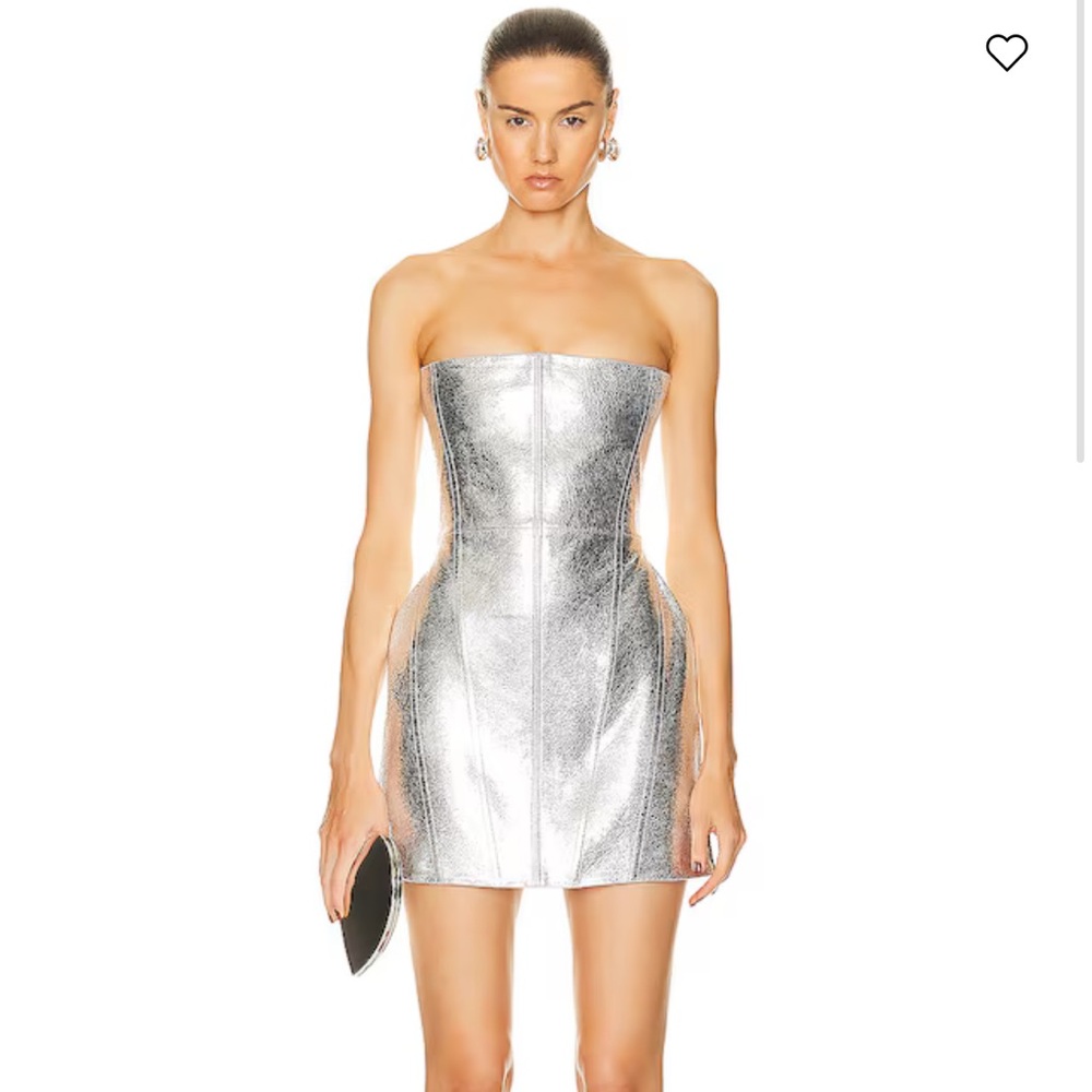 Retrofete Casmir Leather Dress Silver